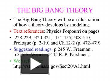 PPT – THE BIG BANG THEORY PowerPoint Presentation | Free To View - Id ...