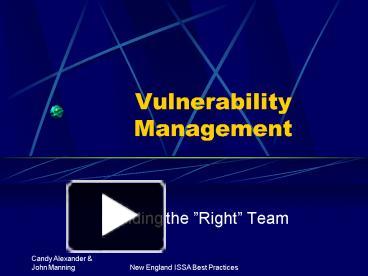 PPT – Vulnerability Management PowerPoint Presentation | Free To View ...