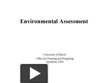 PPT – Environmental Assessment PowerPoint Presentation | Free To View ...