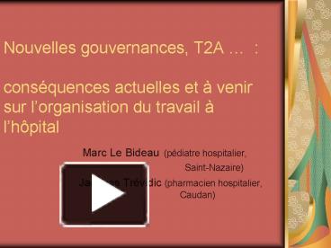 Ppt Nouvelles Gouvernances T A Consquences Actuelles Et Venir Sur