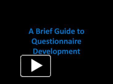 PPT – Questionnaire PowerPoint Presentation | Free To Download - Id ...