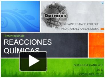 PPT – Reacciones Químicas (Chemical Reactions) PowerPoint Presentation ...