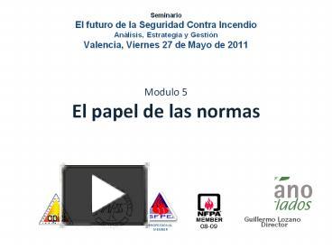 PPT – El Papel De Las Normas De Proteccion Contra Incendio PowerPoint ...