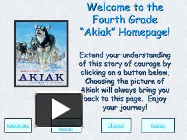Akiak A Tale From The Iditarod Pdf