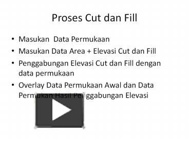 PPT – Analisis Volume (cut And Fill) PowerPoint Presentation | Free To ...