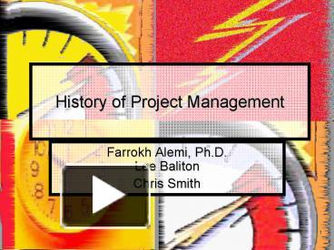 PPT – History Of Project Management PowerPoint Presentation | Free To ...