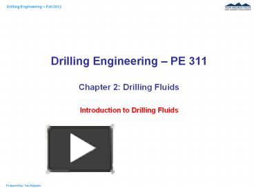 Ppt Drilling Engineering Pe Powerpoint Presentation Free To