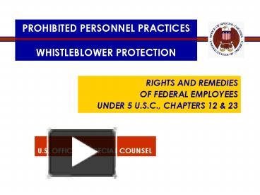 PPT – PROHIBITED PERSONNEL PRACTICES PowerPoint Presentation | Free To ...