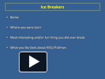 PPT – Ice Breakers PowerPoint Presentation | Free To View - Id: 3b750c ...