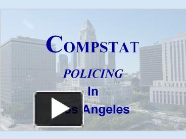 PPT – COMPSTAT PowerPoint presentation | free to view - id: 3b928e-YjM0N
