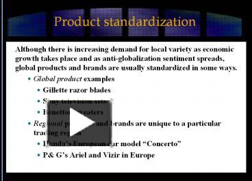 PPT – Product Standardization PowerPoint Presentation | Free To View ...