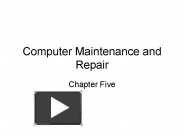 PPT – Computer Maintenance And Repair PowerPoint Presentation | Free To ...