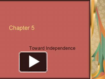 PPT – Toward Independence PowerPoint Presentation | Free To View - Id ...