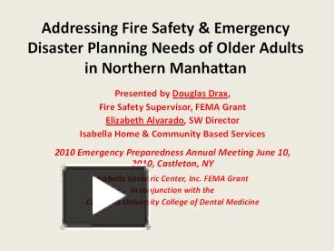 Meeting Safety Needs Of Older Adults