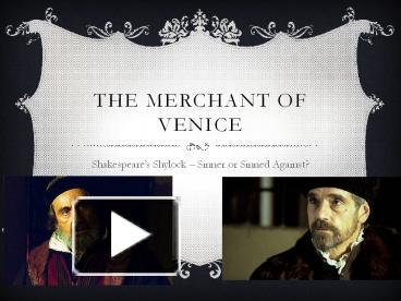 PPT – The Merchant Of Venice PowerPoint Presentation | Free To Download ...