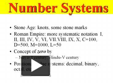 PPT – Number Systems PowerPoint Presentation | Free To Download - Id ...