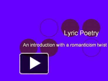 PPT - Song Lyrics as a Form of Poetry PowerPoint Presentation, free  download - ID:4212427