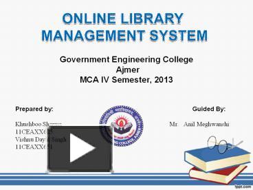 Library Management System Ppt Presentation Free Download
