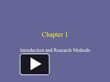 PPT – Introduction And Research Methods PowerPoint Presentation | Free ...