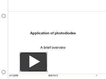 PPT – Application Of Photodiodes PowerPoint Presentation | Free To View ...