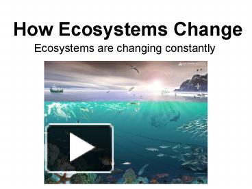 PPT – How Ecosystems Change PowerPoint Presentation | Free To Download ...