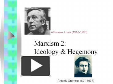 Marx and Louis Althusser - ppt download