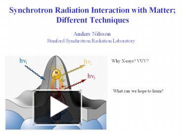 radiation synchrotron