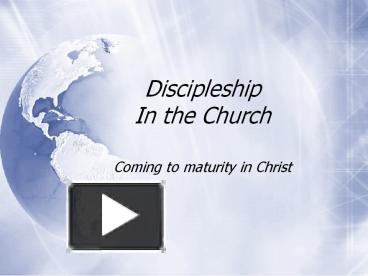 PPT – Discipleship In The Church PowerPoint Presentation | Free To ...