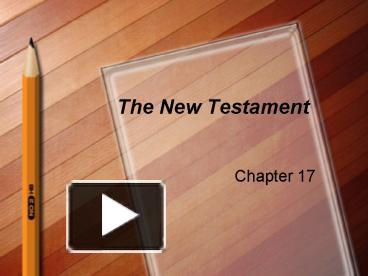 PPT – The New Testament PowerPoint Presentation | Free To Download - Id ...