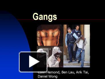 PPT – Gangs PowerPoint Presentation | Free To Download - Id: 3ef75f-MmQ3N