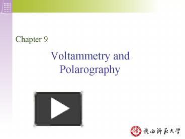 Ppt Voltammetry And Polarography Powerpoint Presentation Free To