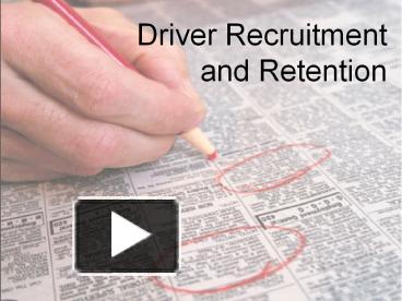 PPT – Driver Recruitment And Retention PowerPoint Presentation | Free ...