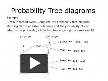 PPT – Probability Tree Diagrams PowerPoint Presentation | Free To ...