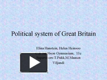 PPT – Political System Of Great Britain PowerPoint Presentation | Free ...