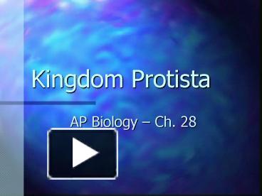 PPT – Kingdom Protista PowerPoint Presentation | Free To View - Id ...