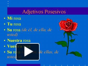 Ppt Adjetivos Posesivos Powerpoint Presentation Free To View Id