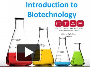 Ppt Introduction To Biotechnology Powerpoint Presentation Free To