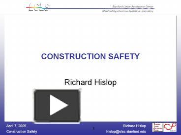 PPT – CONSTRUCTION SAFETY PowerPoint Presentation | Free To Download ...