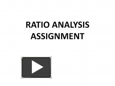 PPT – RATIO ANALYSIS PowerPoint Presentation | Free To Download - Id ...