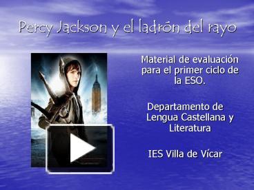 Ppt Percy Jackson Y El Ladr Powerpoint Presentation Free To Download Id E Mtq Y