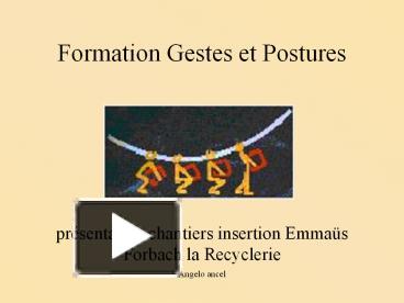 PPT – Formation Gestes Et Postures PowerPoint Presentation | Free To ...