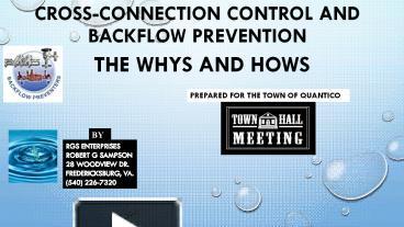 PPT – Cross-Connection Control And Backflow Prevention Program ...