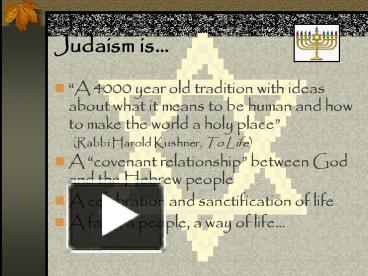 PPT – Judaism Is PowerPoint Presentation | Free To Download - Id ...