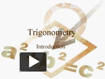 PPT – Trigonometry PowerPoint Presentation | Free To View - Id: 41f3b8 ...