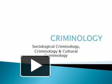 criminology powerpoint