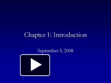 PPT – Chapter 1: Introduction PowerPoint Presentation | Free To View ...