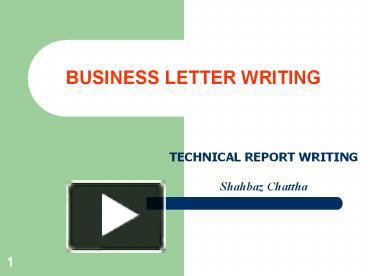 PPT – BUSINESS LETTER WRITING PowerPoint Presentation | Free To ...