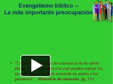 PPT – Evangelismo B PowerPoint Presentation | Free To Download - Id ...