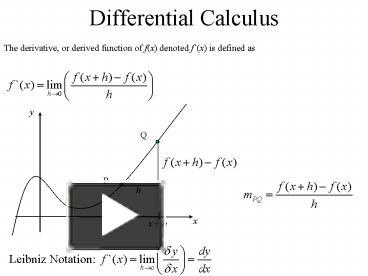 PPT Differential Calculus PowerPoint Presentation Free To View Id