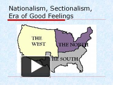 nationalism and sectionalism